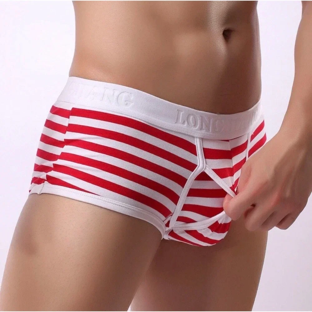 NEW 4 Pair Mens Striped Briefs Cotton Stretch Trunks Underwear SMALL